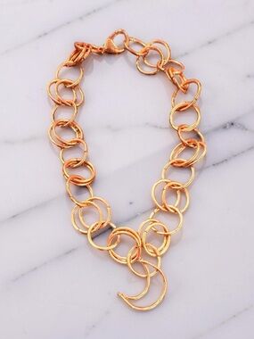 Gold Link Circle Bracelet - Women Jewelry